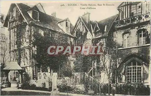 Ansichtskarte AK Rouen Vieille Maison Rue St Romain Cour d'Albane