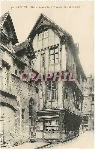 Cartes postales Rouen Vieille Maison Rue St Romain