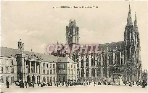 Cartes postales Rouen Place de l'Hotel de Ville