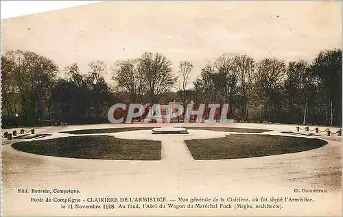 Ansichtskarte AK Foret de Compiegne Clairiere de l'Armistice Vue generale de la Clairiere