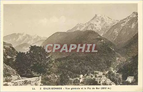 Cartes postales Eaux Bonnes Vue generale et le Pic de Ger