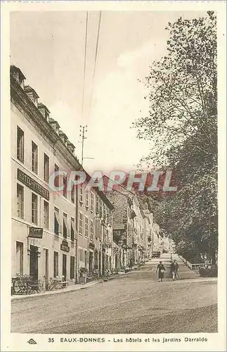 Cartes postales Eaux Bonnes Les hotels et les jardins Darralde