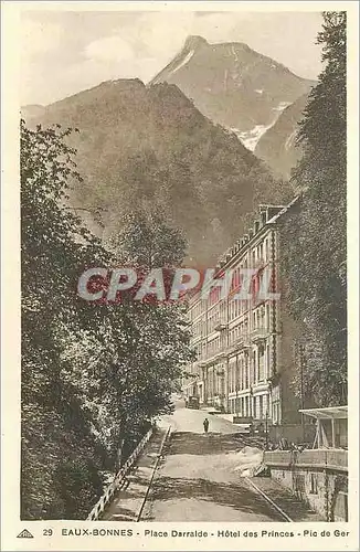 Cartes postales Eaux Bonnes Place Darralde Hotel des Princes