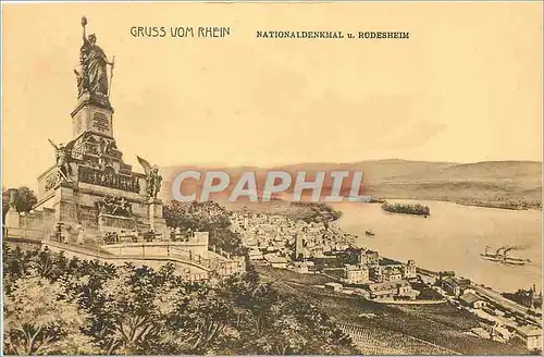 Cartes postales Gruss vom Rhein National Denkmal Rudesheim