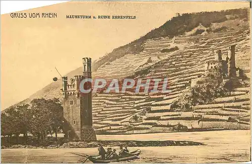 Cartes postales Gruss vom Rhein Mauseturm u Ruine Ehrenfels