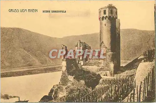 Ansichtskarte AK Gruss vom Rhein Ruine Ehrenfels