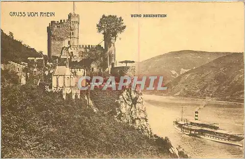 Cartes postales Gruss vom Rhein Burg Rheinstein