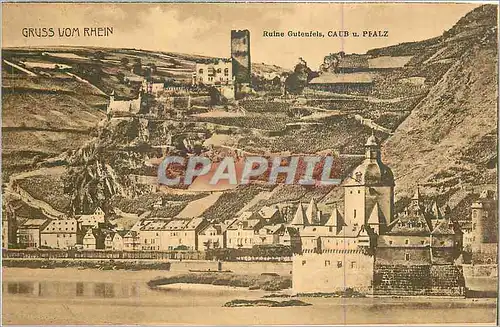 Cartes postales Gruss vom Rhein Ruine Gutenfels