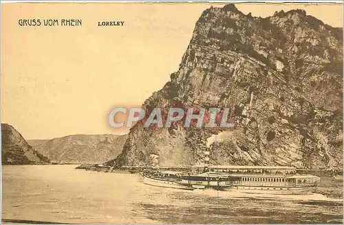 Cartes postales Gruss vom Rhein Loreley Bateau