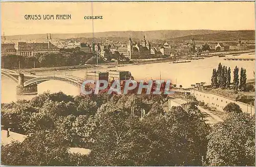 Cartes postales Gruss vom Rhein Coblenz