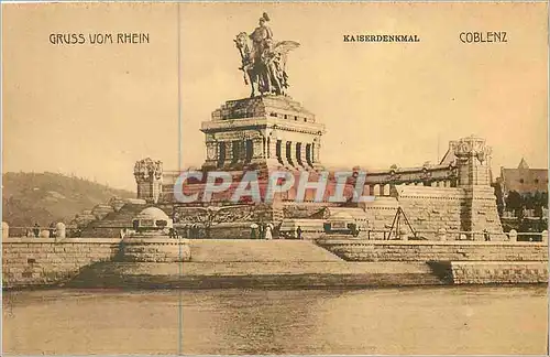 Ansichtskarte AK Gruss vom Rhein Kaiserdenkmal Coblenz