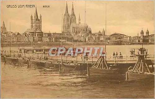 Cartes postales Gruss vom Rhein Koln