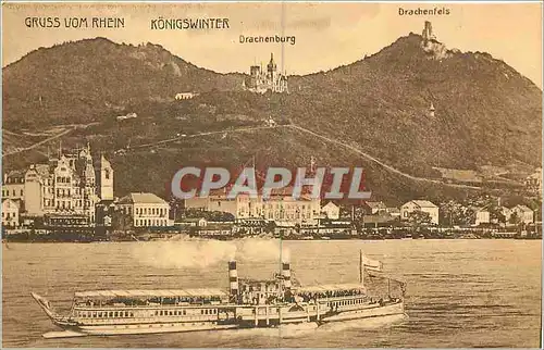 Cartes postales Gruss vom Rhein Konigswinter Bateau