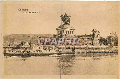 Cartes postales Coblenz Das Deutsche Eck Bateau