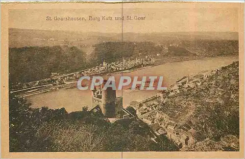 Cartes postales St Goarshausen Burg Katz und St Goar