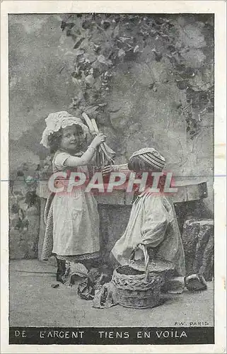 Cartes postales De L'Argent Tiens en Voila Enfants