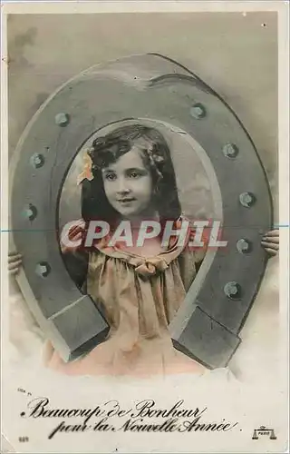 Cartes postales Enfant Fer a cheval