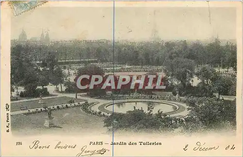 Ansichtskarte AK Paris Jardin des Tuileries Tour Eiffel