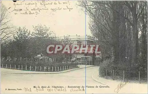 Cartes postales Bois de Vincennes Restaurant du Plateau de Gravelle