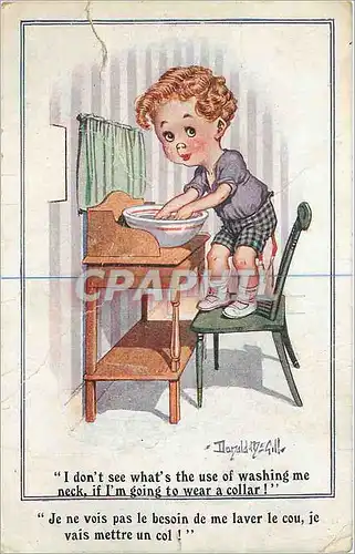 Cartes postales Je ne vois pas le besoin de mer laver le cou je vais metre un col