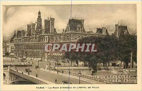 Ansichtskarte AK Paris Le Pont d'Arcole et l'Hotel de Ville