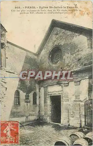 Cartes postales Paris Eglise St Julien le Pauvre