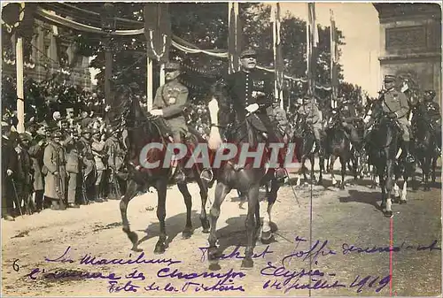 CARTE PHOTO Paris Fetes de la Victoire 14 Juillet 1919 Arc de triomphe