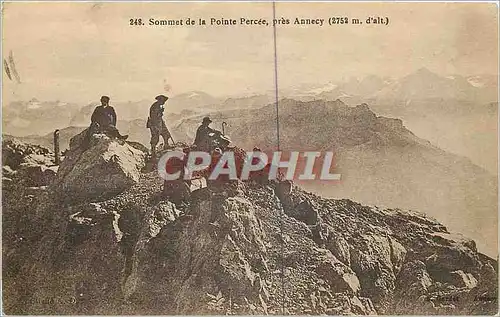 Ansichtskarte AK Sommet de la Pointe Percee pres Annecy Chasseurs Alpins Militaria