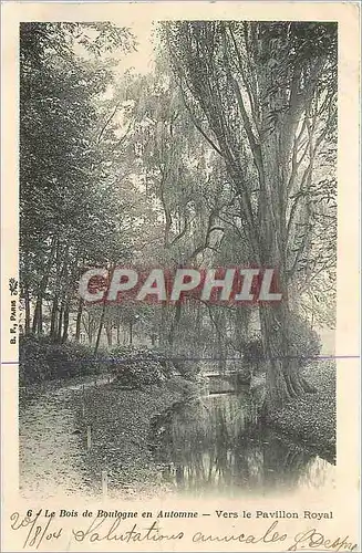 Cartes postales Le Bois de Boulogne en Automne Vers le Pavillon Royal