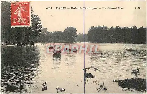 Ansichtskarte AK Paris Bois de Boulogne Le Grand Lac