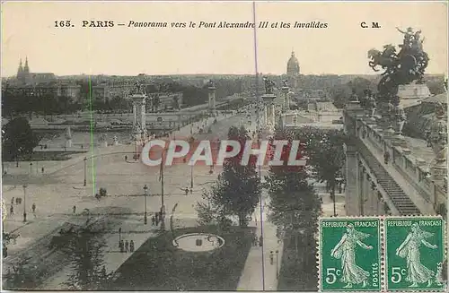 Ansichtskarte AK Paris Panorama vers le Pont Alexandre III et les Invalides