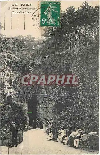 Cartes postales Paris Buttes Chaumont Les Grottes