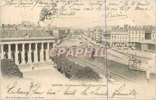 Cartes postales Nantes La Bourse et le Quai Duguay Trouin