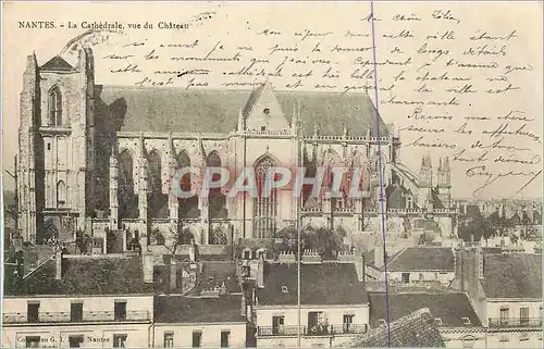 Cartes postales Nantes La Cathedrale vue du Chateau