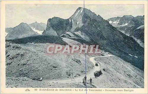 Ansichtskarte AK Bagneres de Bigorre Le Col du Tourmalet Descente vers Bareges