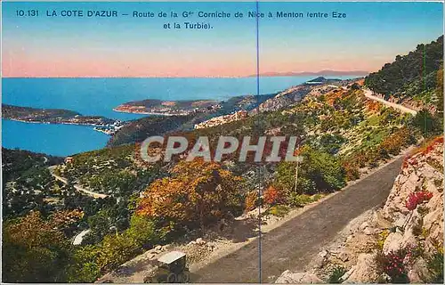 Ansichtskarte AK La Cote d'Azur Route de la G d'O Corniche de Nice a Menton entre Eze et la Turbie