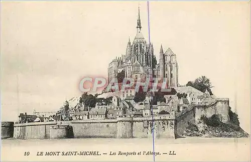 Cartes postales Le Mont Saint Michel Les Remparts et l'Abbaye