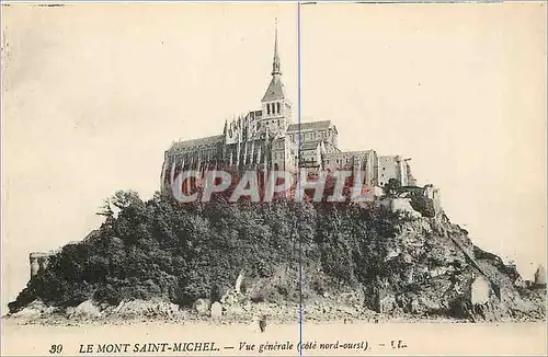 Ansichtskarte AK Le Mont Saint Michel Vue generale cote nord ouest