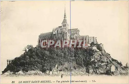 Cartes postales Le Mont Saint Michel Vue generale cote nord ouest