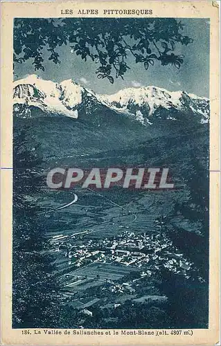 Cartes postales Les Alpes Pittoresques La Vallee de Sallanches et le Mont Blanc