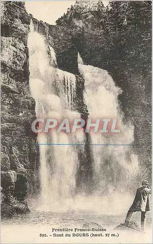Cartes postales Frotiere Franco Suisse Saut du Doubs
