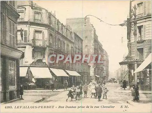 Cartes postales Levallois Perret Rue Danton prise de la rue Chevalier