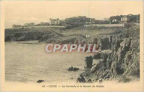 Cartes postales Cette La Corniche et le Rocher du Diable