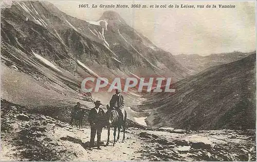 Cartes postales La Grande Motte et le col de la Leisse vus de la Vanoise Ane Mule