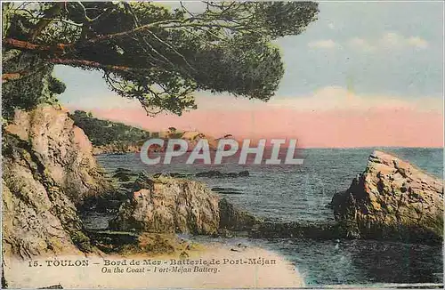 Cartes postales Toulon Bord de Mer Batterie Port Mejan