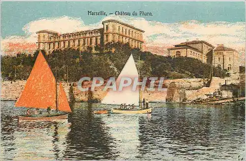 Ansichtskarte AK Marseille Chateau du Pharo Bateau