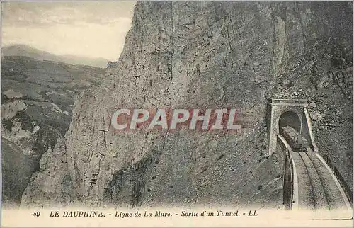 Ansichtskarte AK Le Dauphine Ligne de La Mure Sortie d'un Tunnel