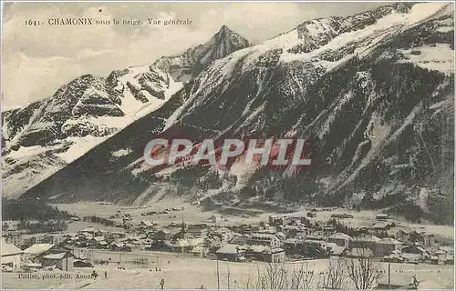 Cartes postales Chamonix sous la neige Vue generale