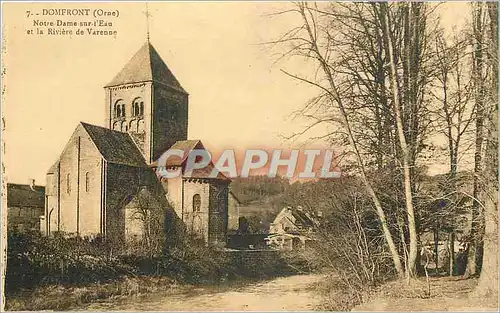 Ansichtskarte AK Domfront Orne Notre Dame sur l'Eau et la Riviere de Varenne