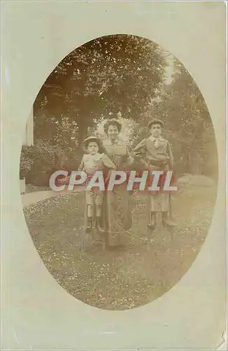 CARTE PHOTO Femme Enfant